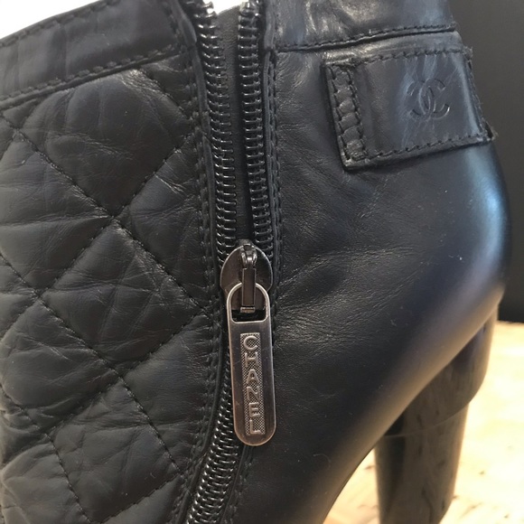 Quilted Leather Chanel Booties - Picture 5 of 9